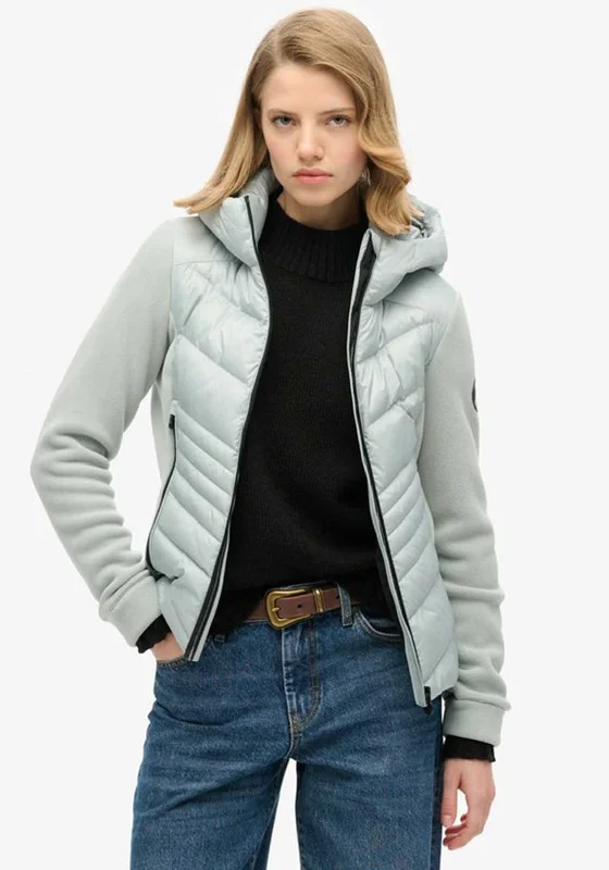 Superdry Hooded Storm Fleece Jacket, Grey Women's transitional jackets