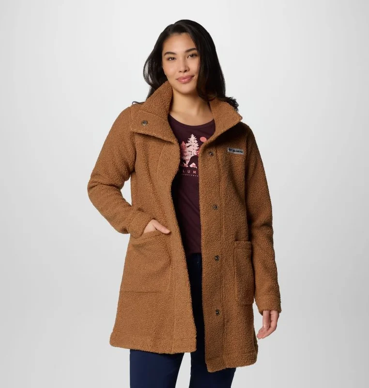 Women's Panorama Long Jacket - Camel Brown Women's vintage jackets