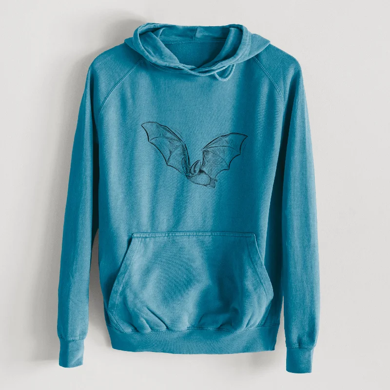 Spotted Bat - Euderma maculatum  - Mid-Weight Unisex Vintage 100% Cotton Hoodie Lightweight Hoodie Sweatshirt