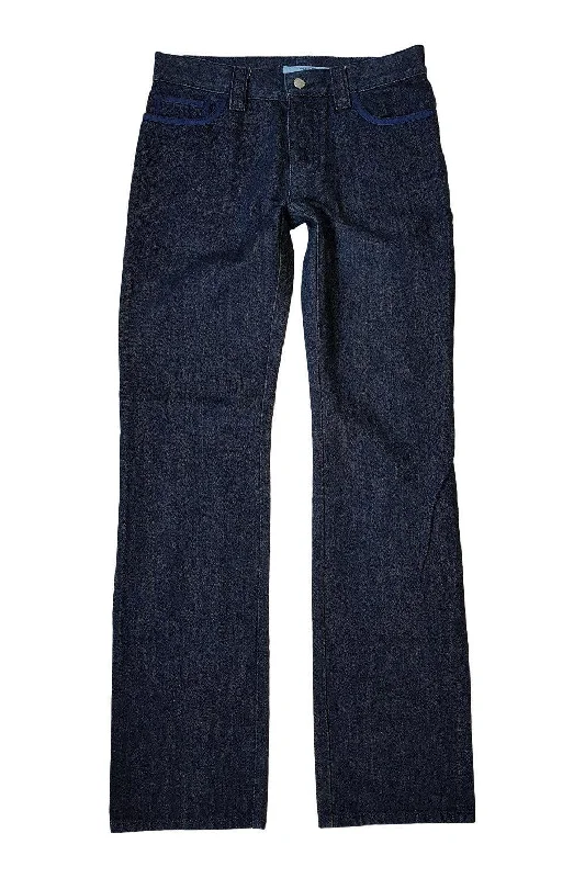 VALENTINO Red Straight Leg Dark Wash Jeans (IT 42)