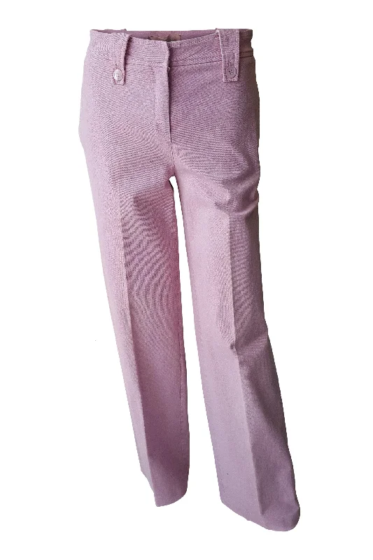 GIAMBATTISTA VALLI Pink Denim Mid Rise Wide Leg Jeans (10)