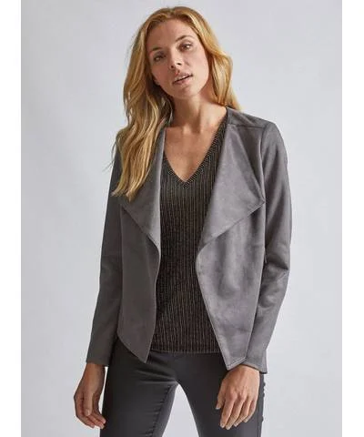 Grey Sudette Waterfall Jacket Women's fleece jackets