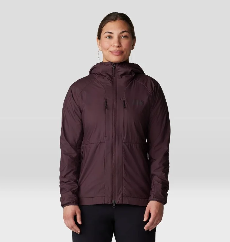 Women's Kor Airshell Warm Hoody - Blackberry Women's Gucci jackets