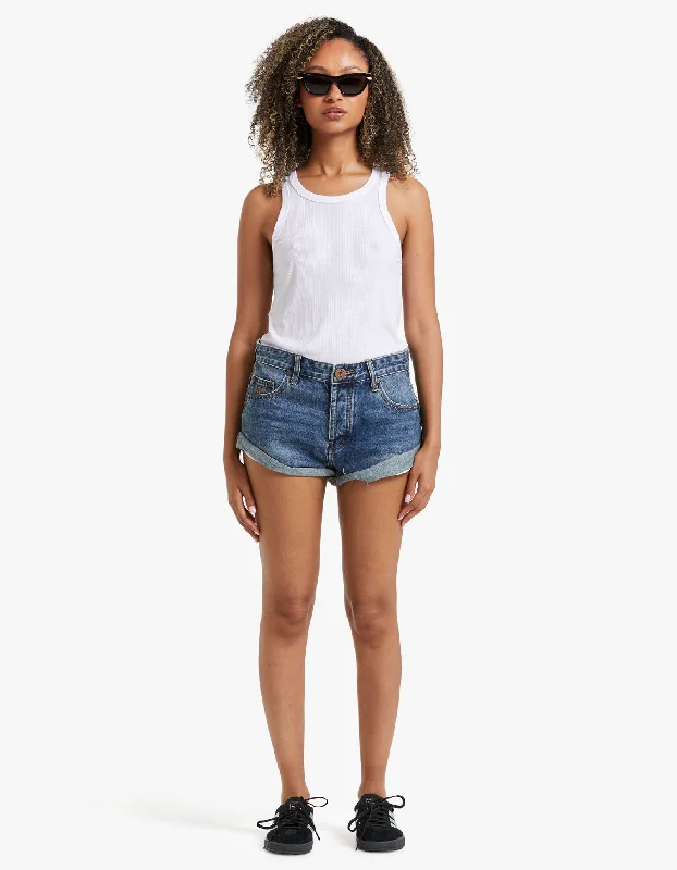 Bandit Low Waist Denim Short - Gritty Blue