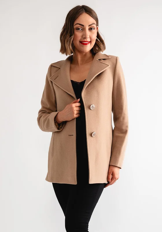 Christina Felix Short Wool Coat, Camel Women's weekend jackets