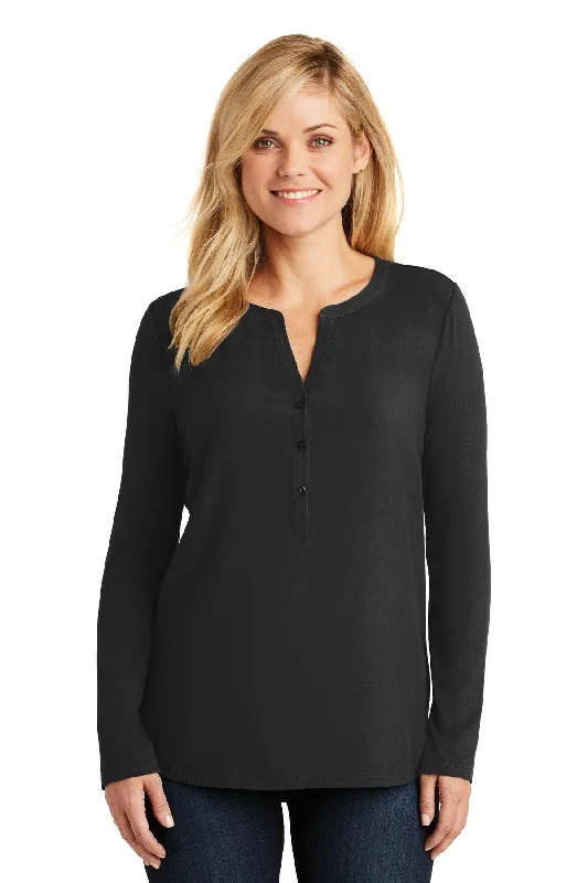 Port Authority® Ladies Concept Henley Tunic. LK5432 Warm Fleece Sweatshirts