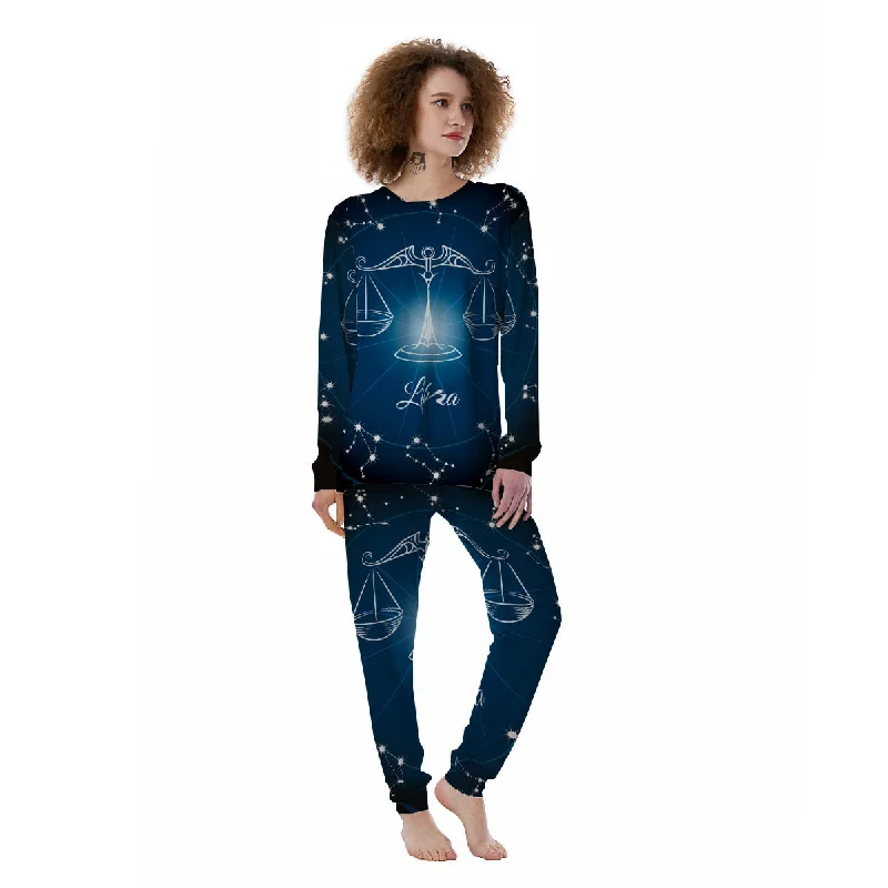 Constellation Libra Print Women's Pajamas Cartoon pajama sets