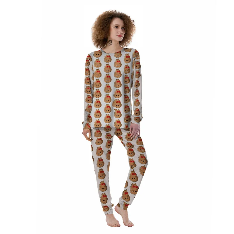 Cute Poop Print Pattern Women's Pajamas Unisex pajama sets