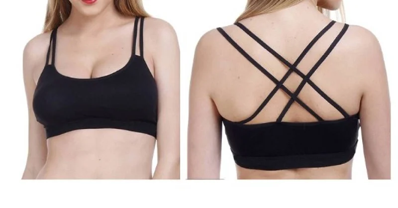 Fancy Sports Bra With Cross Back, For Gym/Yoga/Dance Best pajama sets for hot sleepers