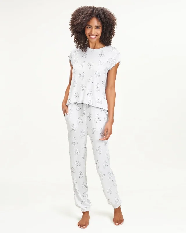 Nellie Ribbed Jogger Sleep Set Shein pajama sets