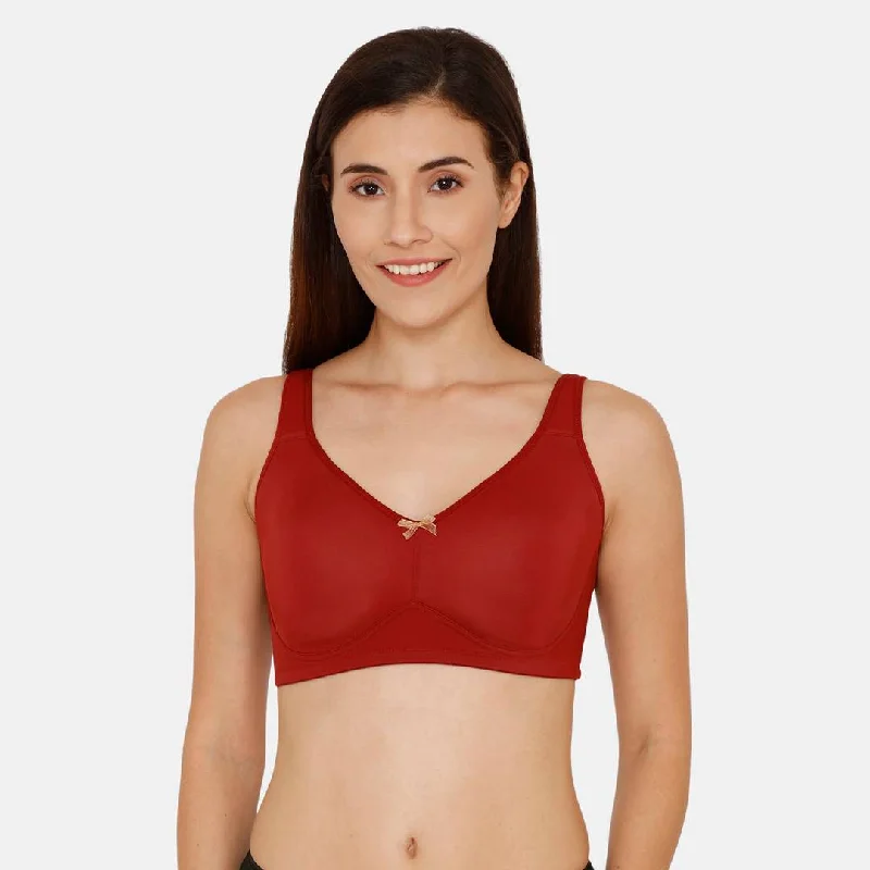 Zivame Red Full Coverage Solid Seamless Non Padded Bras Best pajama sets for pregnancy