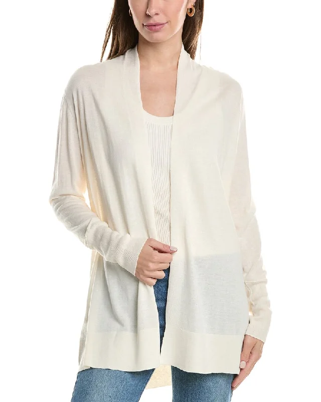 Forte Cashmere Easy Silk & Cashmere-Blend Cardigan Best sweaters for work