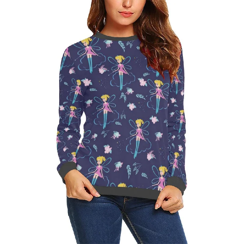 Pattern Print Fairy Women's Sweatshirt Travel sweaters