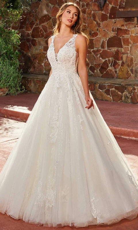 Rachel Allan M817 - Applique A-Line Bridal Gown Luxury Wedding Dress