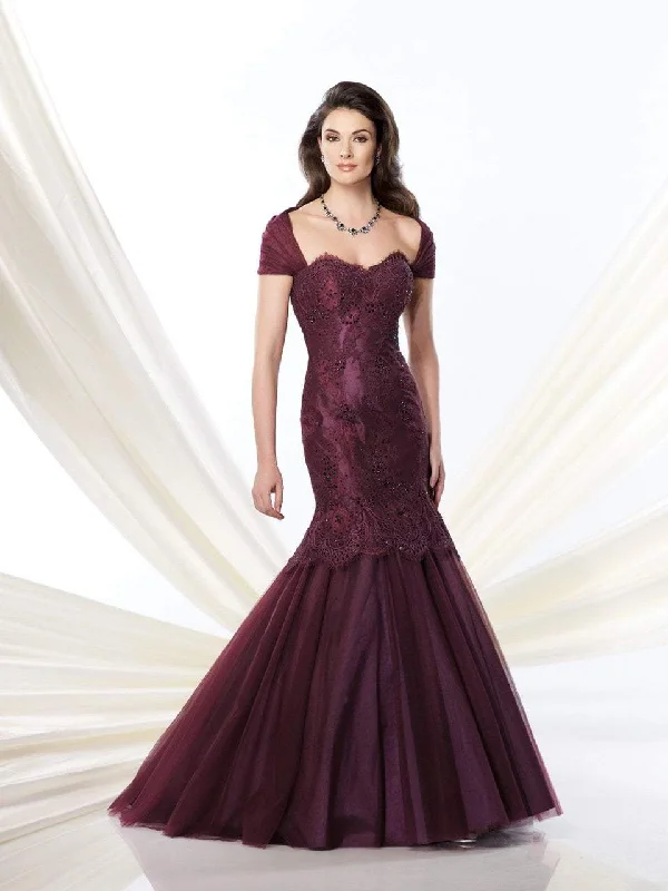 Mon Cheri 214956  Strapless Gown with Matching Shrug Best party dresses for plus size