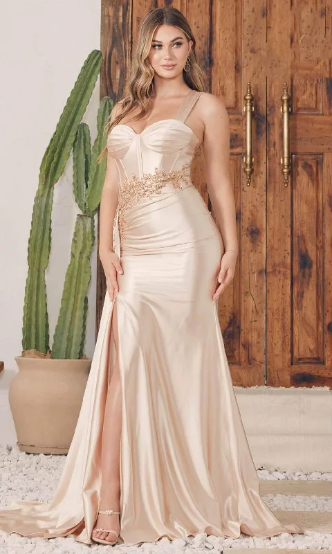 Nox Anabel E1239 - Sweetheart Bustier Satin Evening Gown A-line party dresses