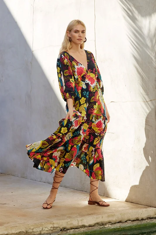 CHLOE PRINTED MAXI DRESS Wrap maxi dresses