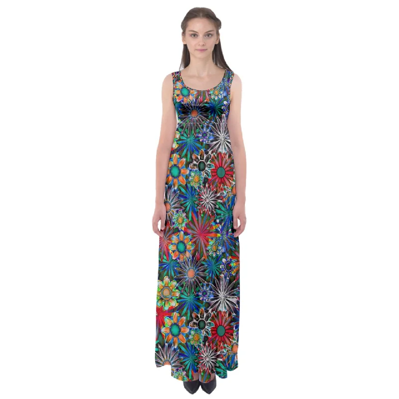 Daisy Garden Empire Waist Maxi Dress Velvet maxi dresses