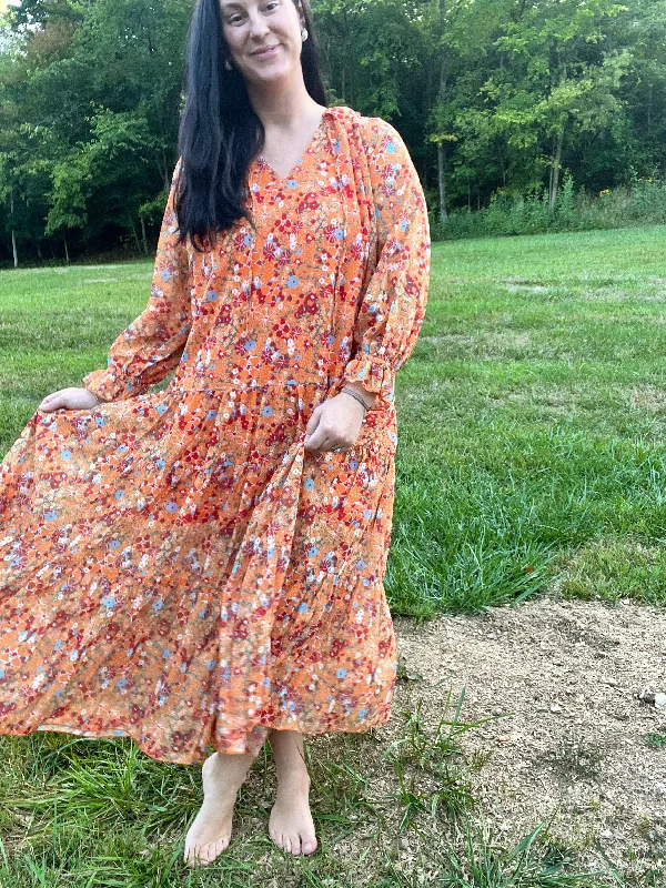 Orange Floral Maxi Dress ASOS maxi dresses