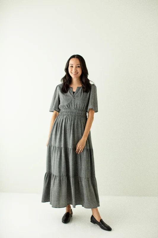 'Prairie' Mini Gingham Tiered Maxi Dress Expensive maxi dresses