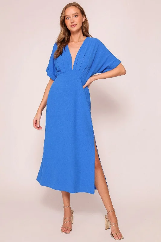 Blue Airy Midi Dress Cocktail midi dresses