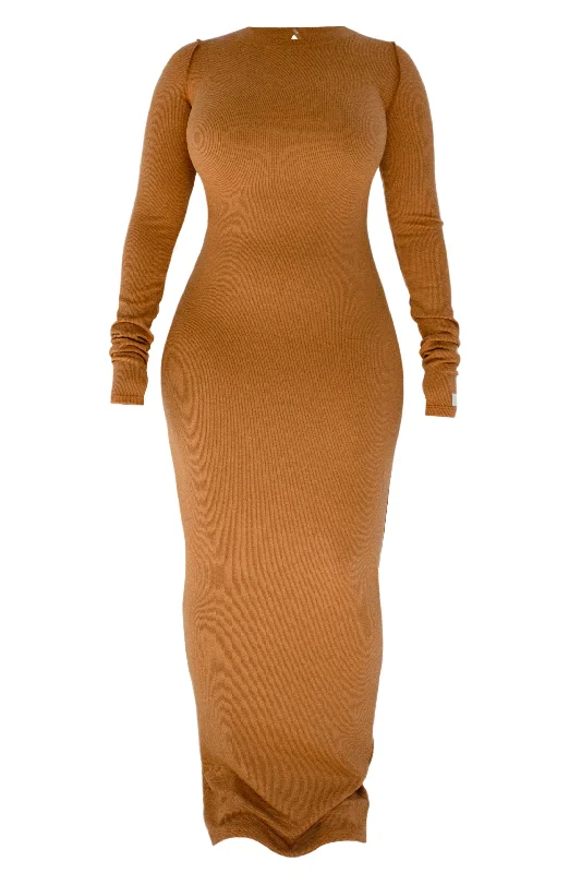 Nise Dress (Caramel) Bold pattern unclassified dresses