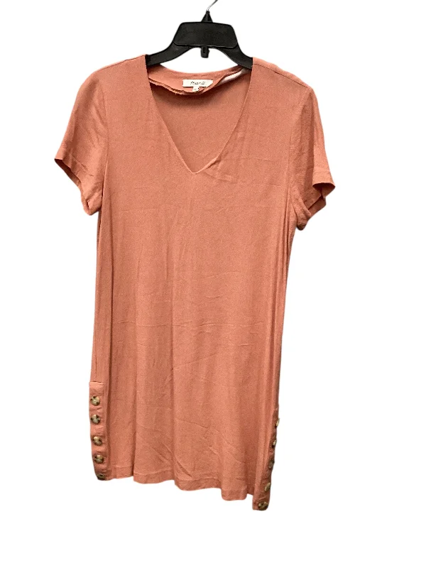 Dress Casual Short By Madewell In Orange, Size: M Leather Mini Skirt