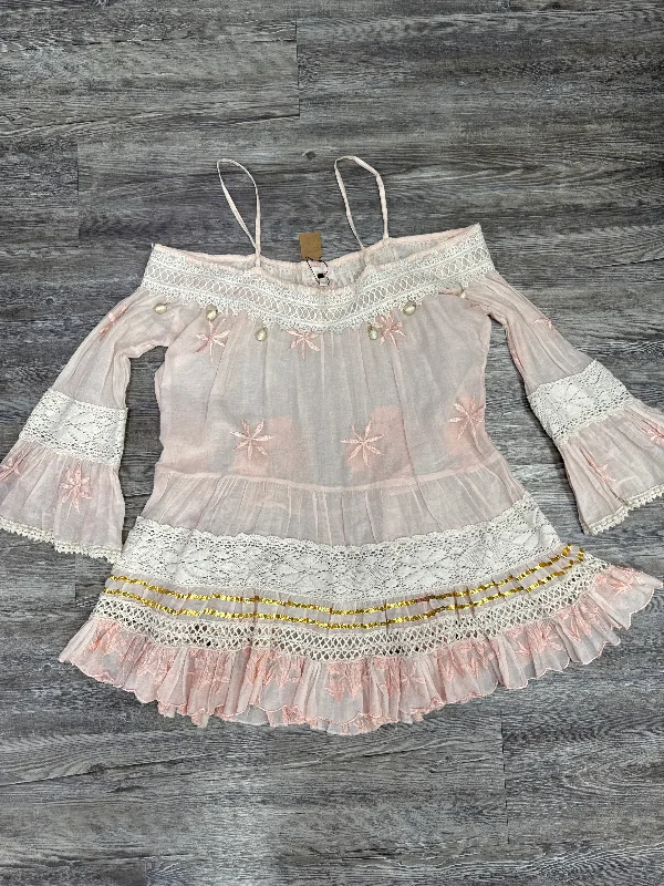 Dress Casual Short By Ranees In Pink, Size: S Skirt with Buttons