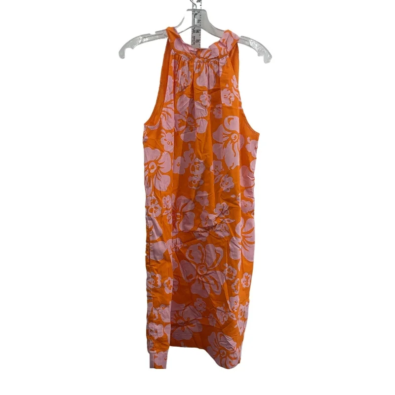 J.Crew Orange Pink Hawaiian Floral Women's Cotton Maxi Sundress Size 6 Preowned Stylish Maxi Skirt