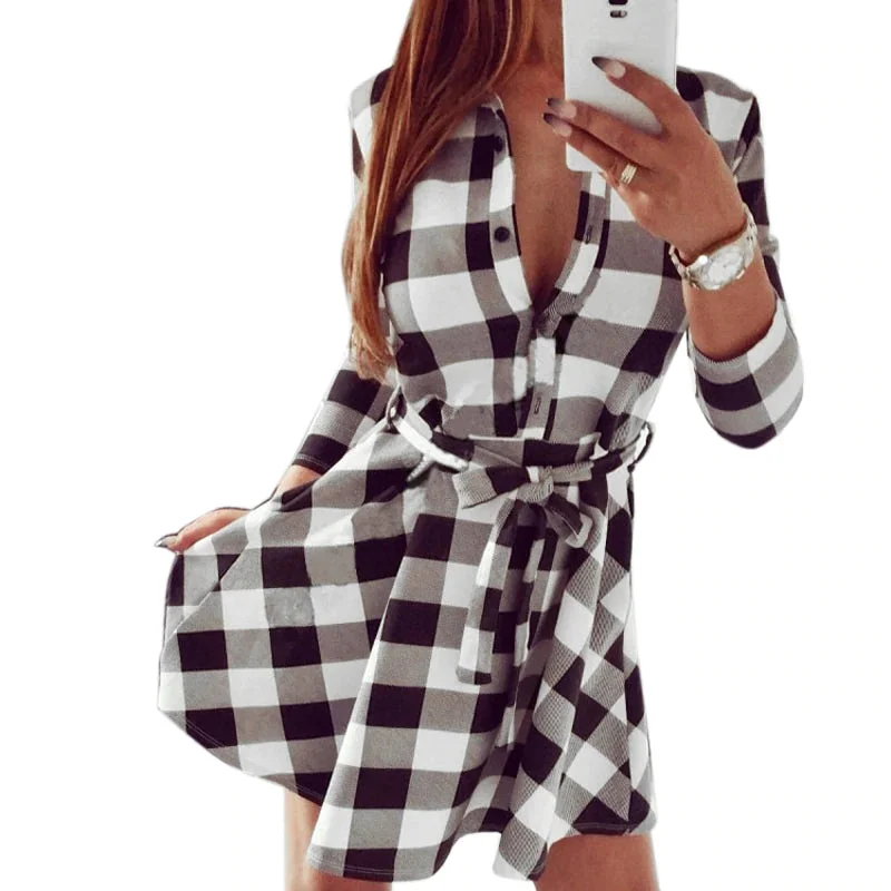 Women's Spring/Summer Dress In Cage With Long Sleeve High-Waist Maxi Skirt