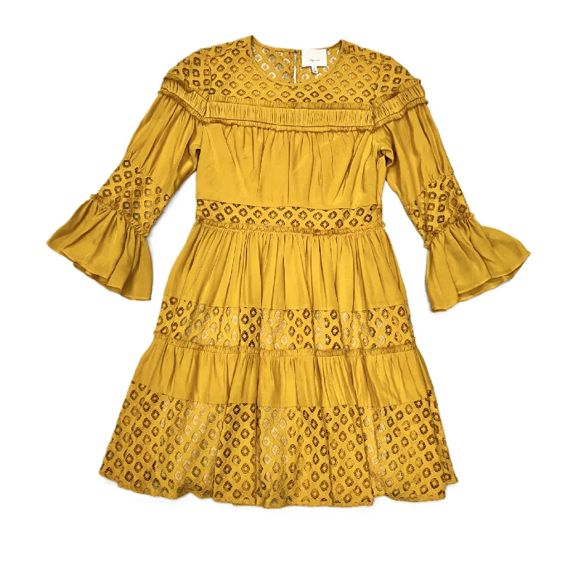 Dress Casual Midi By Cinq A Sept In Yellow, Size: S Midi Skirt Chic