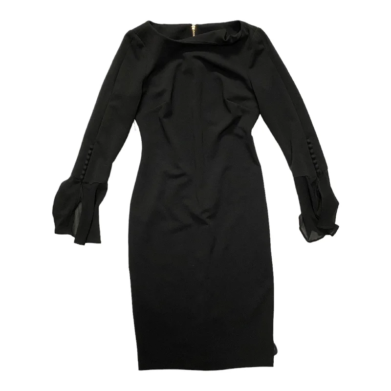 Dress Party Midi By Calvin Klein In Black, Size: 4 Cozy Midi Dress